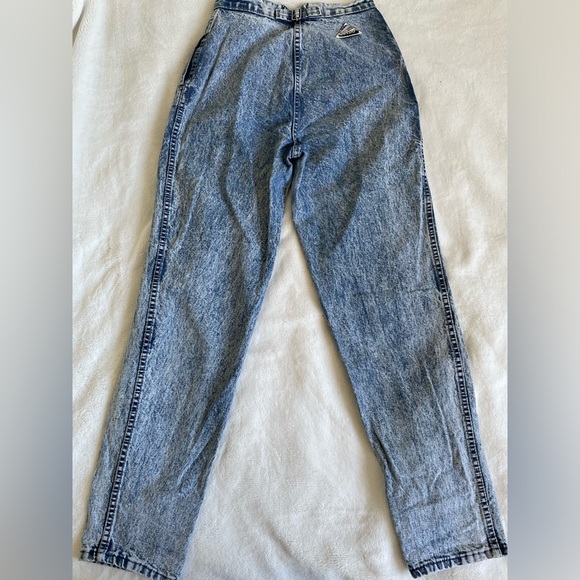 Vintage Guido acid wash jeans tapered 80s blue size 6 - Picture 1 of 7